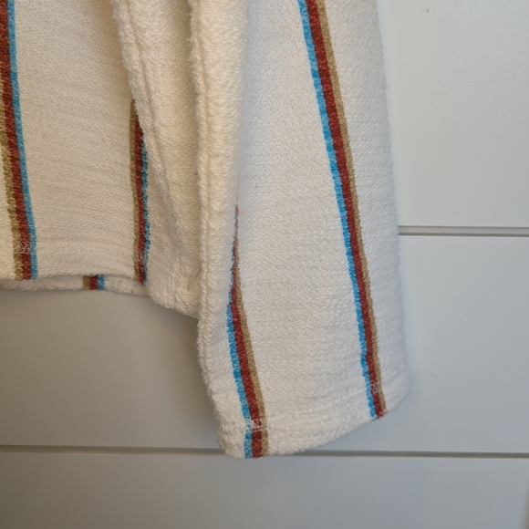 Ocean Drive Beach Sweatshirt Women's Medium Hoodie Stripes Surf Bum - Picture 4 of 6